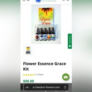 🌺NWT Freedom Flowers Flower Essence “Grace” kit. 5 essences for different uses